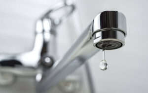 A dripping faucet.